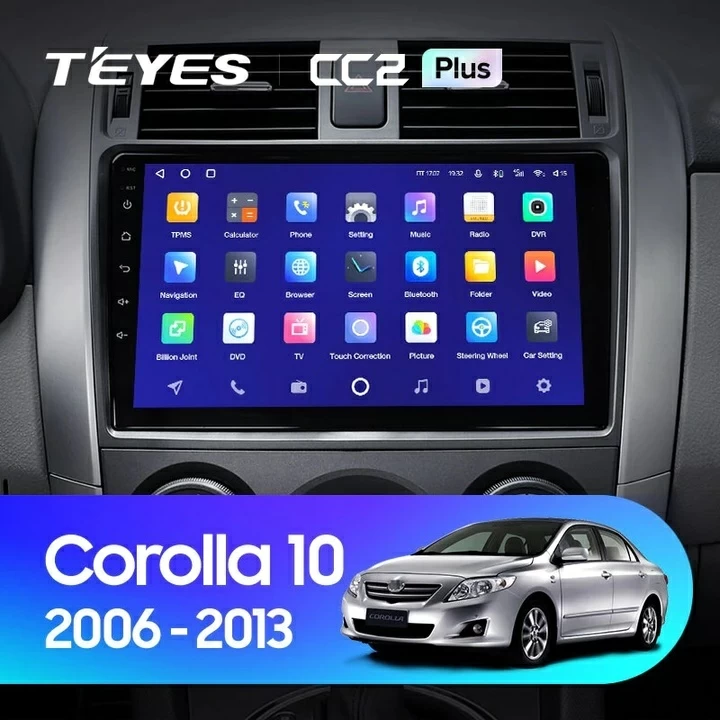 Navigatie Auto Teyes CC3 360° Toyota Corolla 10 2006-2013 6+128GB 9" QLED Octa-core 1.8Ghz, Android 4G Bluetooth 5.1 DSP [1]