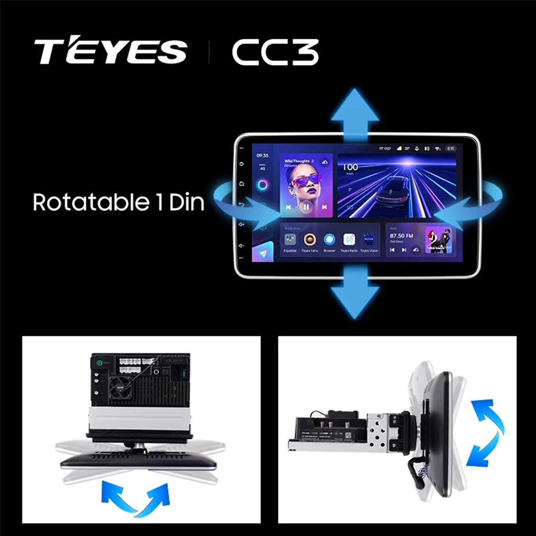 Navigatie Auto Teyes CC3 Ecran rotativ 4+32GB 10.2" QLED Octa-core 1.8Ghz, Android 4G Bluetooth 5.1 DSP [2]