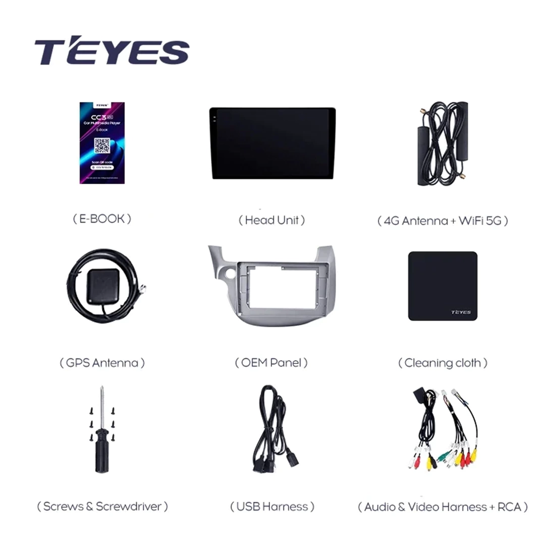 Navigatie Auto Teyes CC3 Honda Jazz 2 2007-2014 4+32GB 10.2" QLED Octa-core 1.8Ghz, Android 4G Bluetooth 5.1 DSP [8]