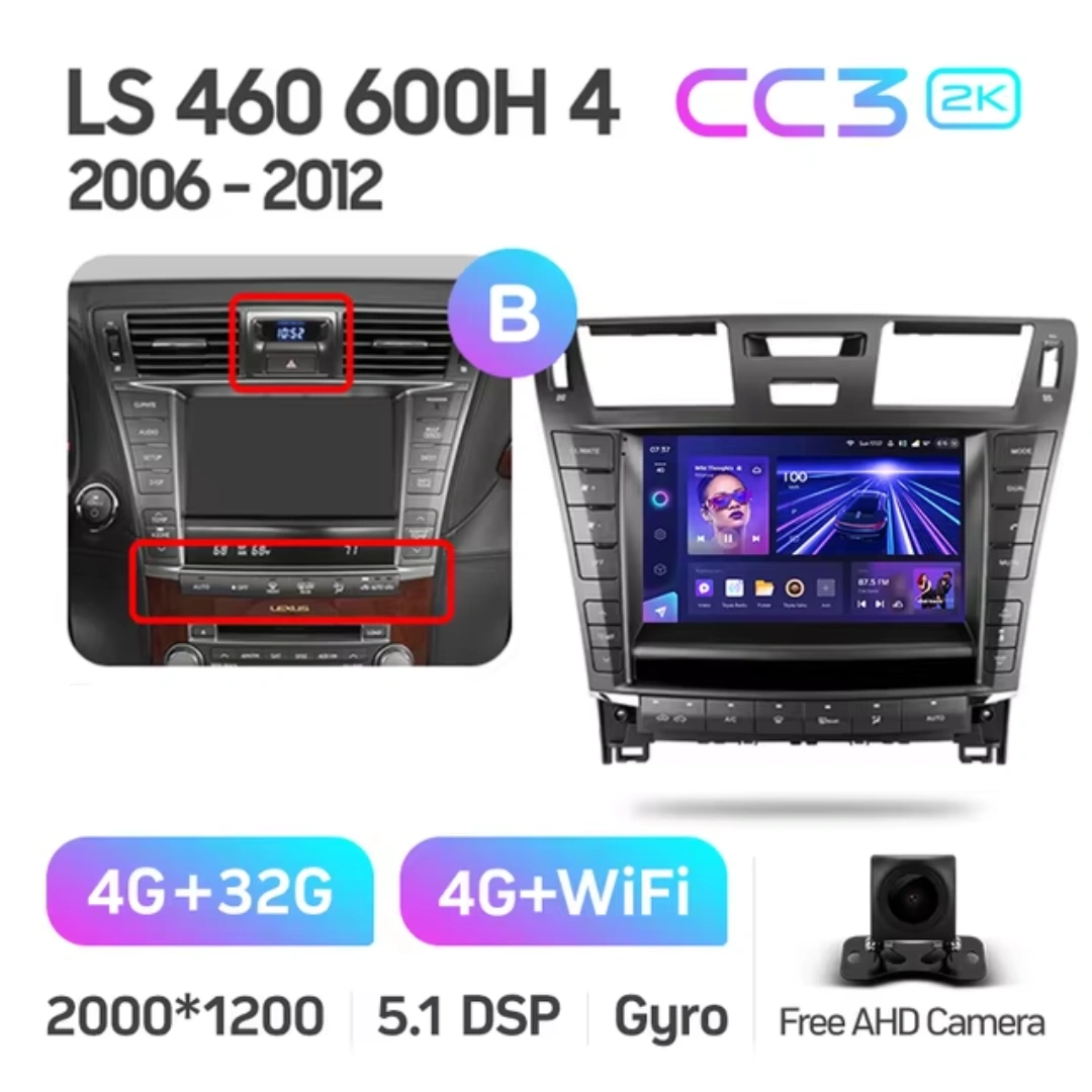 Navigatie Auto Teyes CC3 Lexus LS 2006-2012 4+32GB 9" QLED Octa-core 1.8Ghz, Android 4G Bluetooth 5.1 DSP [9]