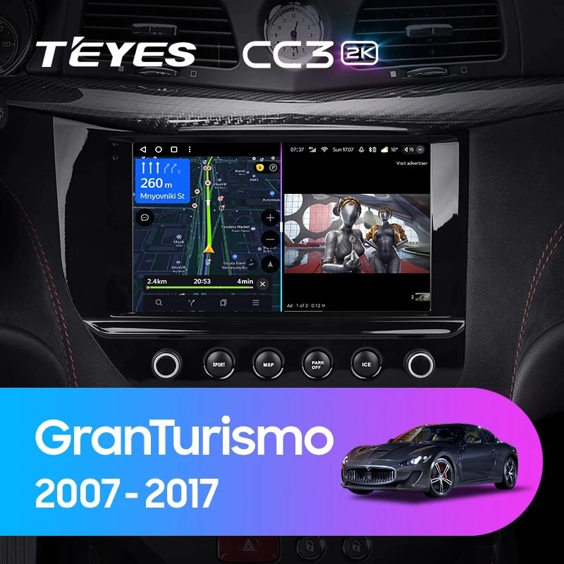 Navigatie Auto Teyes CC3 Maserati GranTurismo 2007-2019 4+32GB 9" QLED Octa-core 1.8Ghz, Android 4G Bluetooth 5.1 DSP [2]