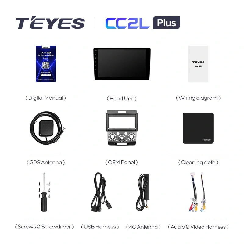 Navigatie Auto Teyes CC3 Split Ford Ranger 2 2006-2011 4+64GB 9" QLED Octa-core 1.8Ghz, Android 4G Bluetooth 5.1 DSP [8]