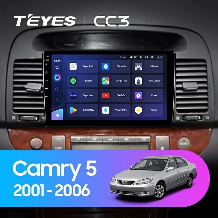 Navigatie Auto Teyes CC3 Toyota Camry 5 2001-2006 4+32GB 9" QLED Octa-core 1.8Ghz Android 4G Bluetooth 5.1 DSP [2]