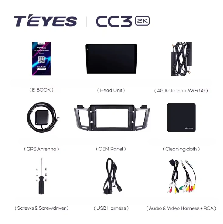 Navigatie Auto Teyes CC3 Toyota RAV4 XA40 2012-2018 4+32GB 10.2" QLED Octa-core 1.8Ghz, Android 4G Bluetooth 5.1 DSP [8]