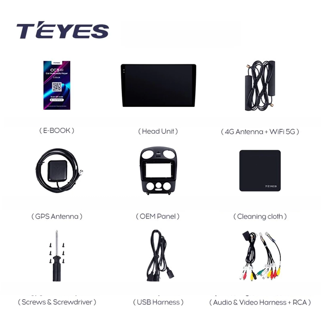 Navigatie Auto Teyes CC3 Volkswagen New Beetle 1998-2010 4+32GB 9" QLED Octa-core 1.8Ghz, Android 4G Bluetooth 5.1 DSP [7]