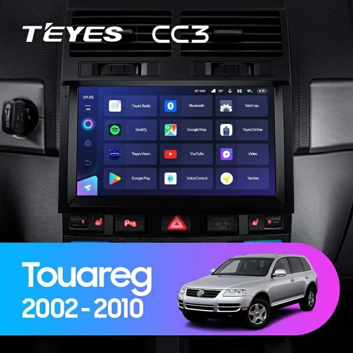 Navigatie Auto Teyes CC3 Volkswagen Touareg 1 2002-2010 4+32GB 9" QLED Octa-core 1.8Ghz Android 4G Bluetooth 5.1 DSP [2]