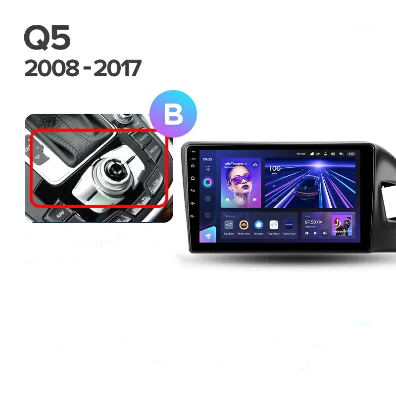 Navigatie Auto Teyes CC3L Audi Q5 8R 2008-2017 4+64GB 9" IPS Octa-core 1.6Ghz, Android 4G Bluetooth 5.1 DSP [8]