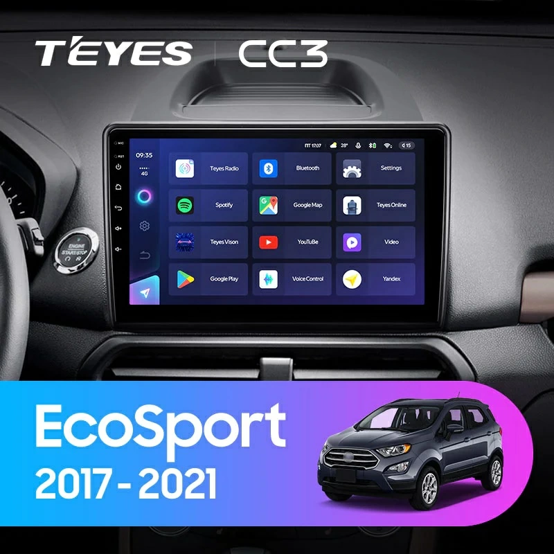 Navigatie Auto Teyes CC3L Ford EcoSport 2014-2023 4+32GB 10.2" IPS Octa-core 1.6Ghz Android 4G Bluetooth 5.1 DSP [2]