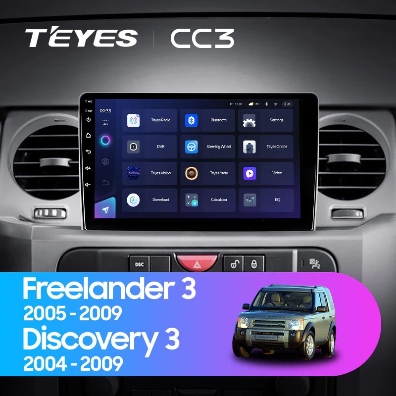 Navigatie Auto Teyes CC3L Land Rover Freelander 3 2005-2009 4+64GB 9" IPS Octa-core 1.6Ghz, Android 4G Bluetooth 5.1 DSP [2]