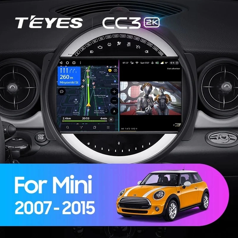 Navigatie Auto Teyes CC3L Mini 2007-2016 4+32GB 9" IPS Octa-core 1.6Ghz, Android 4G Bluetooth 5.1 DSP [2]