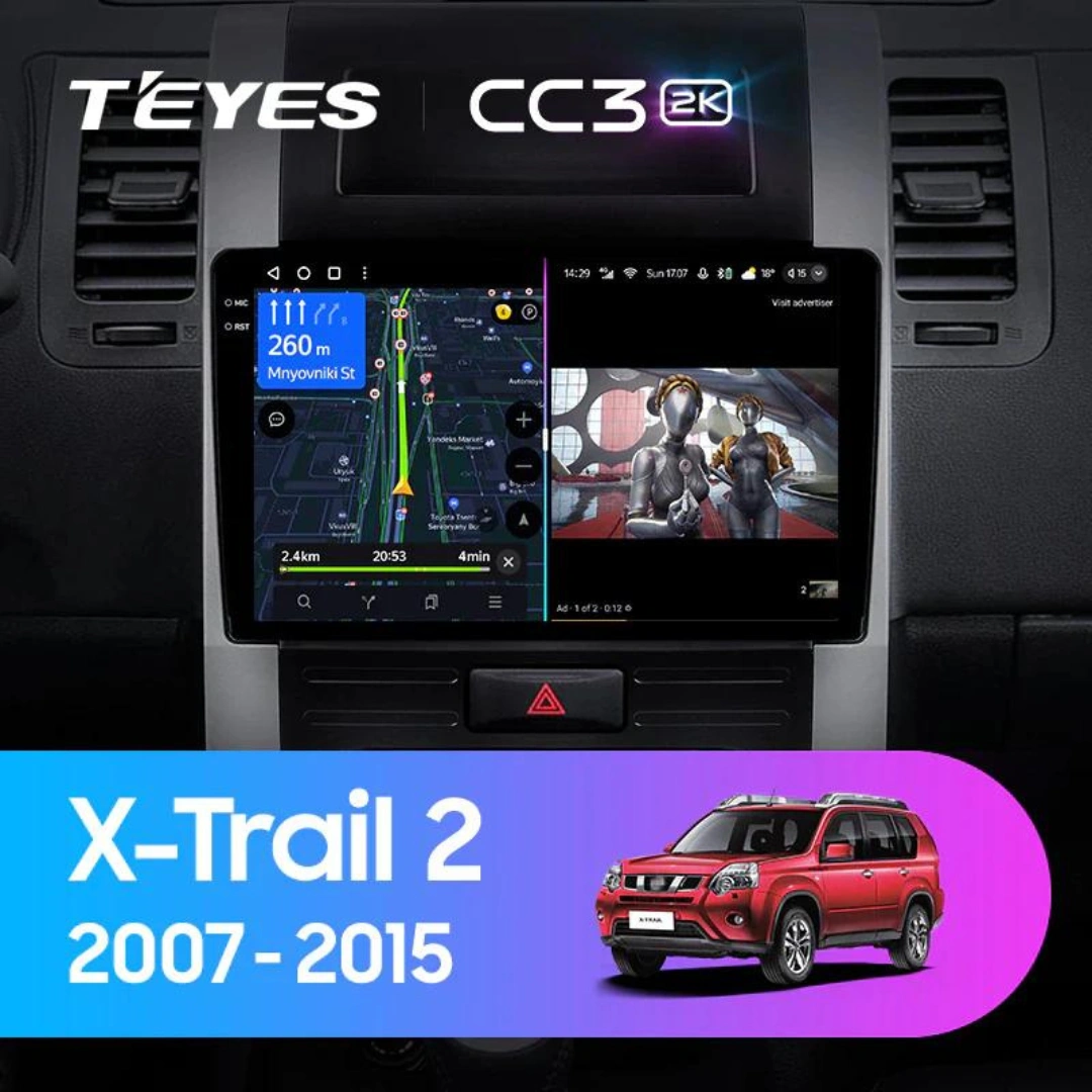 Navigatie Auto Teyes CC3L Nissan X Trail 2 T31 2008-2013 4+64GB 10.2" IPS Octa-core 1.6Ghz, Android 4G Bluetooth 5.1 DSP [2]