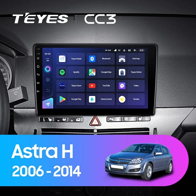 Navigatie Auto Teyes CC3L Opel Astra H 2004-2014 4+64GB 9" IPS Octa-core 1.6Ghz, Android 4G Bluetooth 5.1 DSP 0 DIN [2]