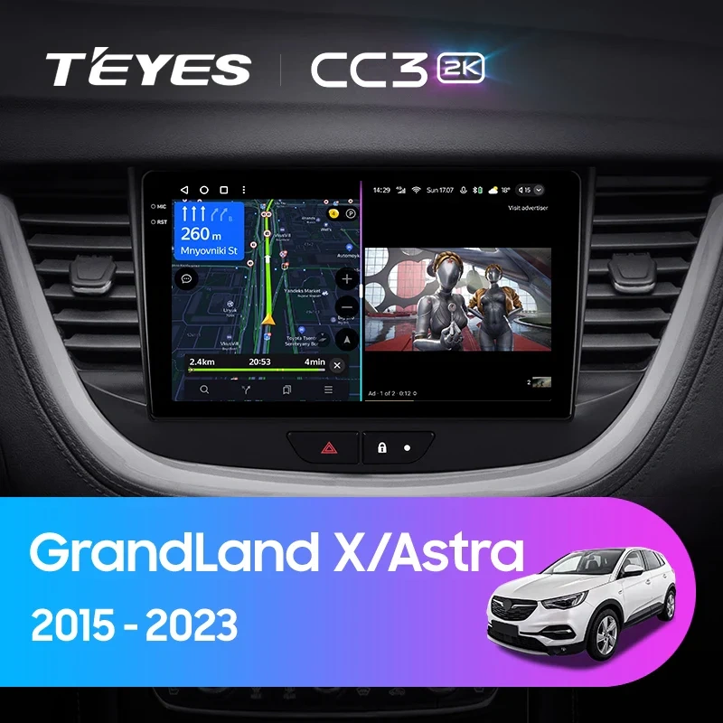 Navigatie Auto Teyes CC3L Opel Grand Land 2017-2024 4+32GB 9" IPS Octa-core 1.6Ghz, Android 4G Bluetooth 5.1 DSP [2]