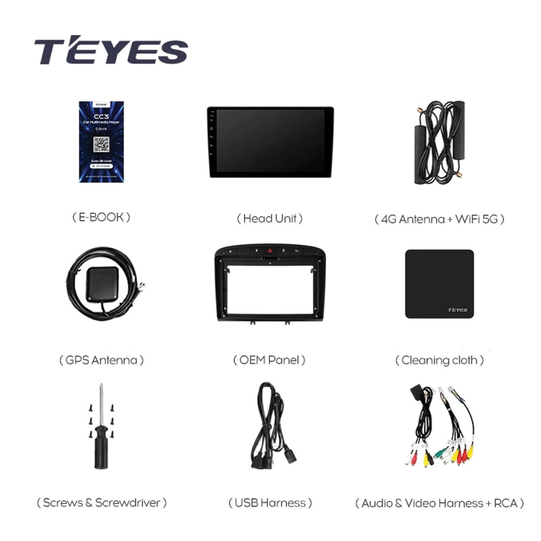 Navigatie Auto Teyes CC3L Peugeot 408 2012-2020 4+64GB 9" IPS Octa-core 1.6Ghz, Android 4G Bluetooth 5.1 DSP [7]