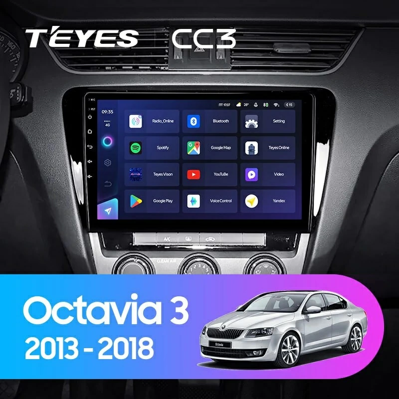 Navigatie Auto Teyes CC3L Skoda Octavia 3 2013-2018 4+64GB 10.2" IPS Octa-core 1.6Ghz, Android 4G Bluetooth 5.1 DSP [2]