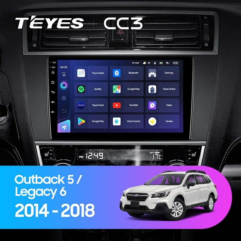 Navigatie Auto Teyes CC3L Subaru Outback 5 2014-2018 4+32GB 9" IPS Octa-core 1.6Ghz, Android 4G Bluetooth 5.1 DSP [2]