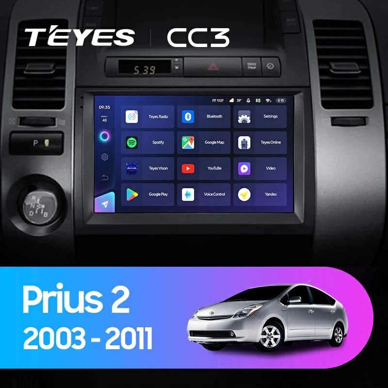 Navigatie Auto Teyes CC3L Toyota Prius XW20 2003-2011 4+32GB 9" IPS Octa-core 1.6Ghz, Android 4G Bluetooth 5.1 DSP [2]