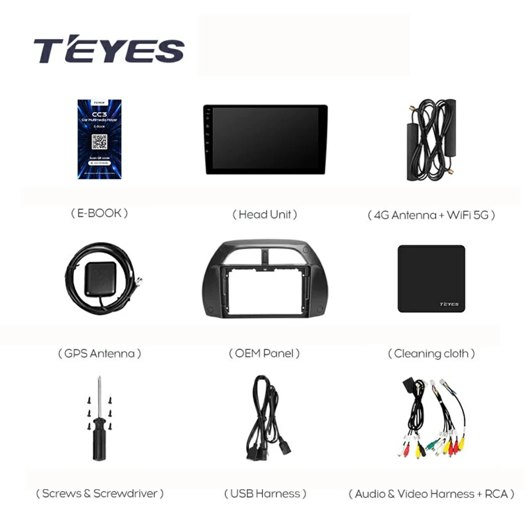 Navigatie Auto Teyes CC3L Toyota RAV4 2 XA20 2000-2003 4+32GB 9" IPS Octa-core 1.6Ghz, Android 4G Bluetooth 5.1 DSP [7]