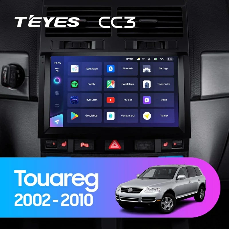 Navigatie Auto Teyes CC3L Volkswagen Touareg 1 2002-2010 4+32GB 9" IPS Octa-core 1.6Ghz, Android 4G Bluetooth 5.1 DSP [2]