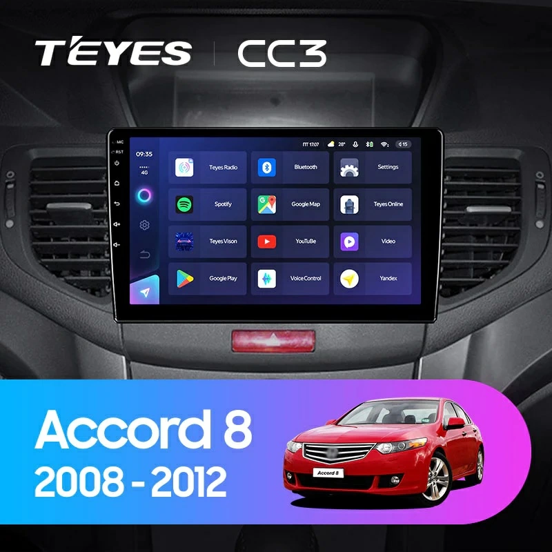 Navigatie Auto Teyes CC3L WiFi Honda Accord 8 2008-2015 2+32GB 9" IPS Quad-core 1.3Ghz, Android Bluetooth 5.1 DSP [2]