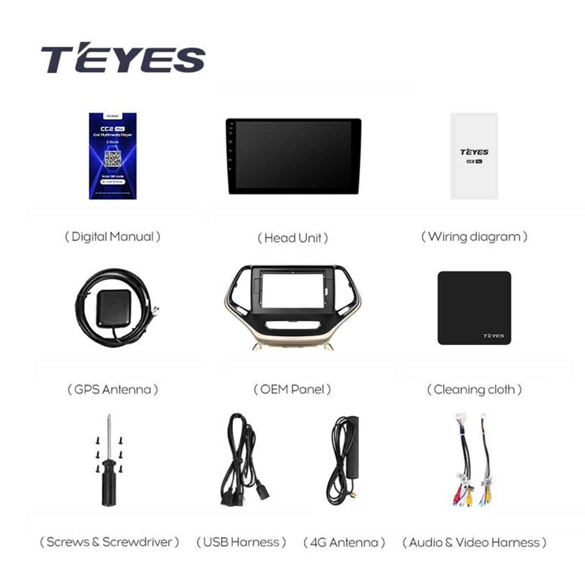Navigatie Auto Teyes CC3L WiFi Jeep Cherokee 5 2015-2018 2+32GB 10.2" IPS Quad-core 1.3Ghz, Android Bluetooth 5.1 DSP [7]