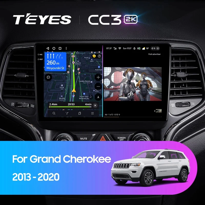 Navigatie Auto Teyes CC3L WiFi Jeep Grand Cherokee 2 2013-2020 2+32GB 9" IPS Quad-core 1.3Ghz, Android Bluetooth 5.1 DSP [2]