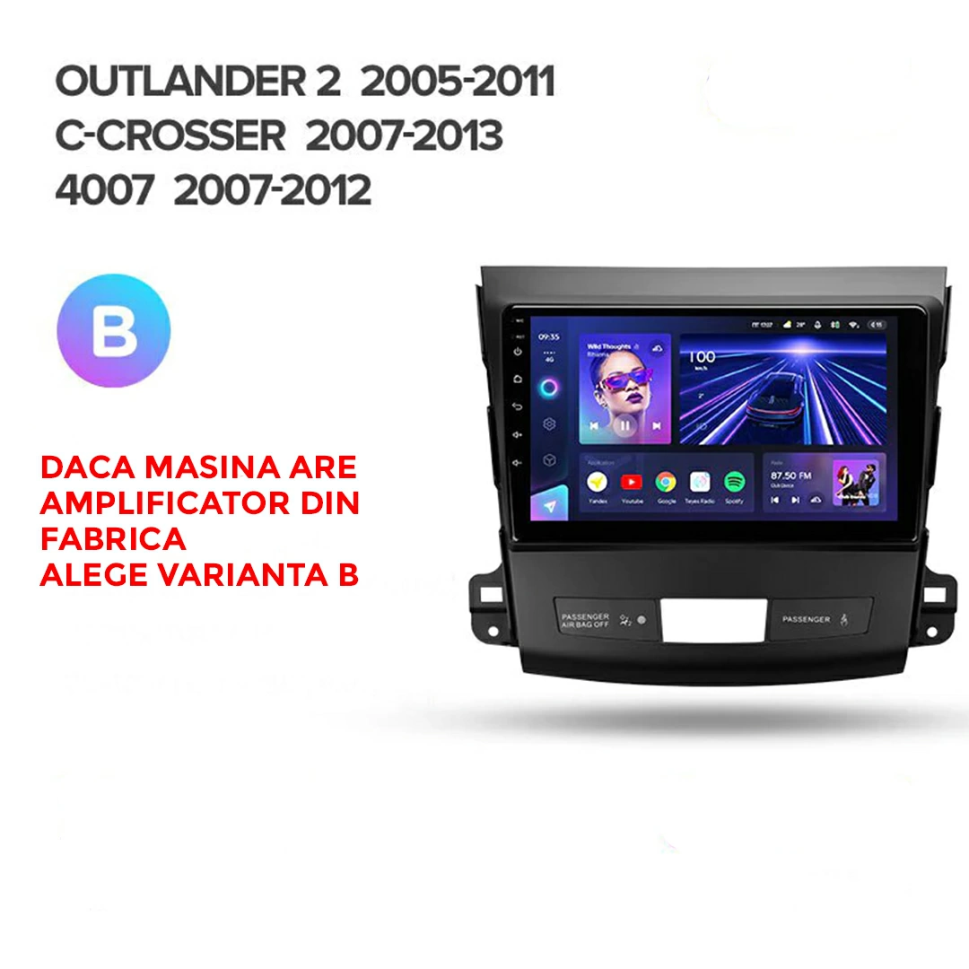 Navigatie Auto Teyes CC3L WiFi Mitsubishi Outlander 2 2007-2013 2+32GB 9" IPS Quad-core 1.3Ghz, Android Bluetooth 5.1 DSP [8]