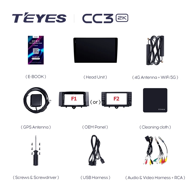 Navigatie Auto Teyes CC3L WiFi Smart Fortwo 2007-2014 2+32GB 9" IPS Quad-core 1.3Ghz, Android Bluetooth 5.1 DSP [9]