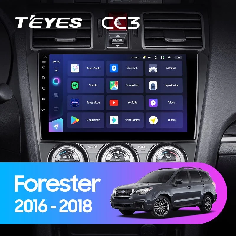 Navigatie Auto Teyes CC3L WiFi Subaru Forester SJ 2016-2018 2+32GB 9" IPS Quad-core 1.3Ghz, Android Bluetooth 5.1 DSP [2]