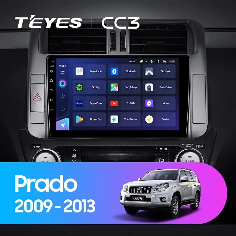 Navigatie Auto Teyes CC3L WiFi Toyota Land Cruiser Prado J150 2009-2013 2+32GB 9" IPS Quad-core 1.3Ghz, Android Bluetooth 5.1 DSP [2]