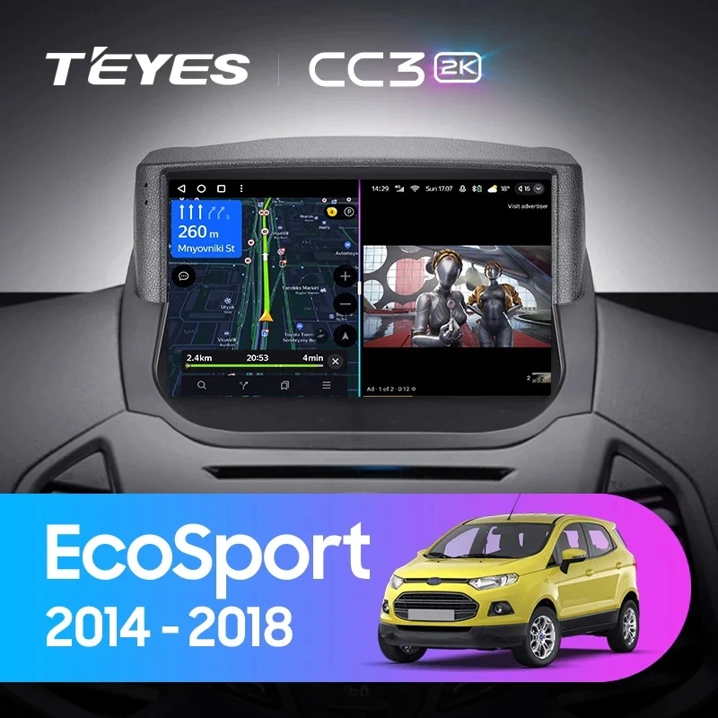 Navigatie Auto Teyes CC4 Ford EcoSport 2014-2023 6+128GB 9.5" QLED Octa-core 2.7Ghz, Android 4G Bluetooth 5.1 DSP [2]