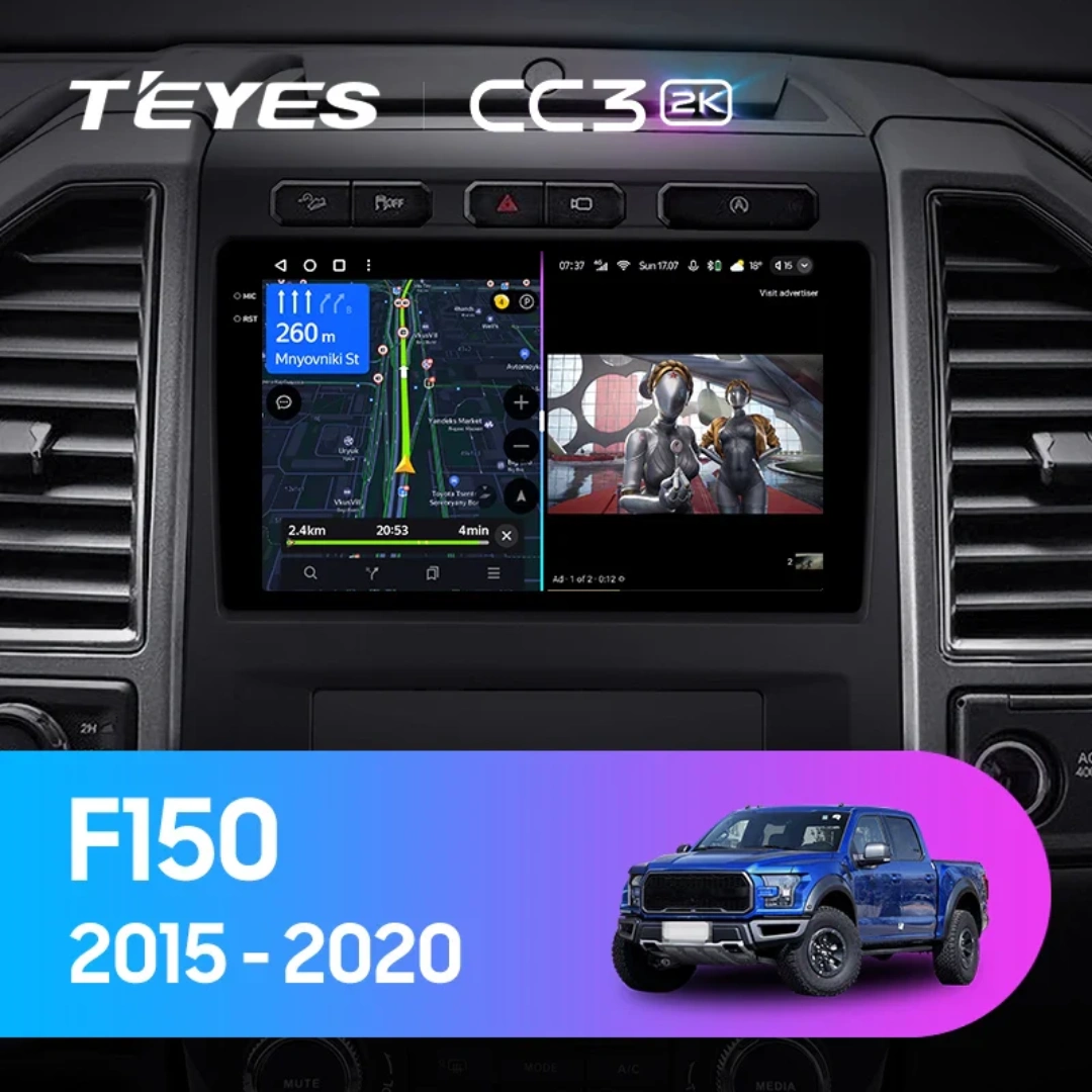 Navigatie Auto Teyes CC4 Ford F150 2015-2020 6+64GB 9.5" QLED Octa-core 2.7Ghz, Android 4G Bluetooth 5.1 DSP [2]