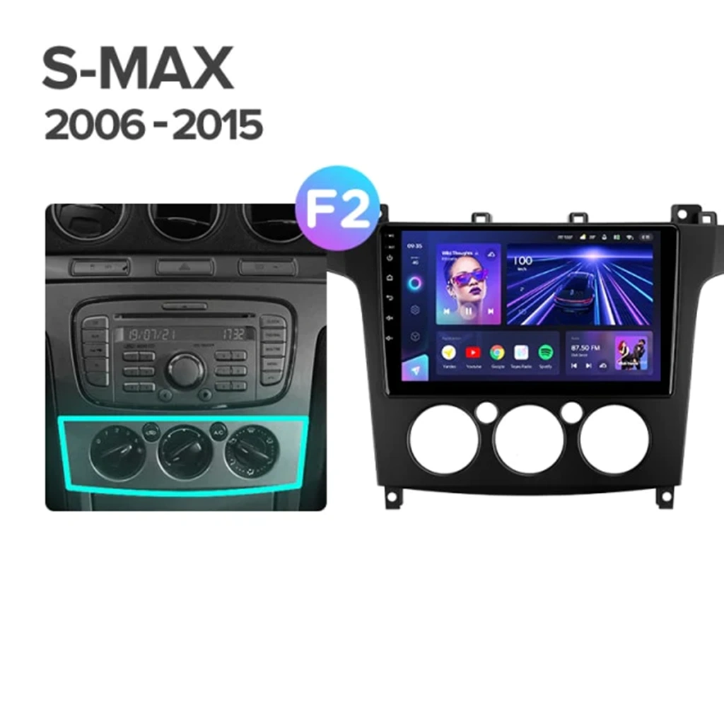 Navigatie Auto Teyes CC4 Ford S-MAX 2006-2015 6+64GB 9.5" QLED Octa-core 2.7Ghz, Android 4G Bluetooth 5.1 DSP [3]