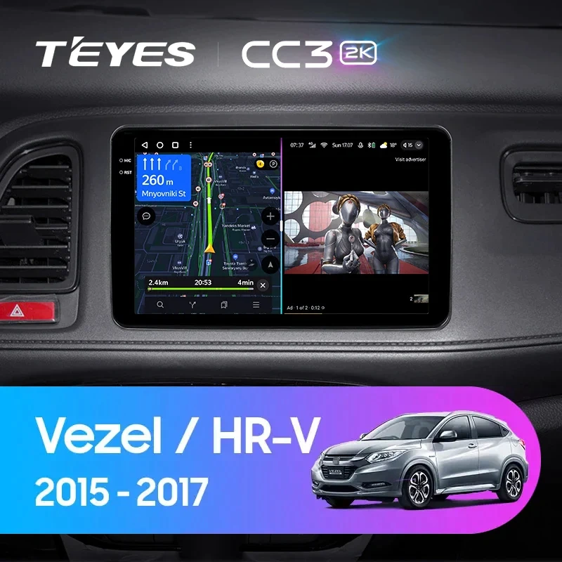 Navigatie Auto Teyes CC4 Honda HR-V 2015-2022 6+128GB 9.5" QLED Octa-core 2.7Ghz, Android 4G Bluetooth 5.1 DSP [2]