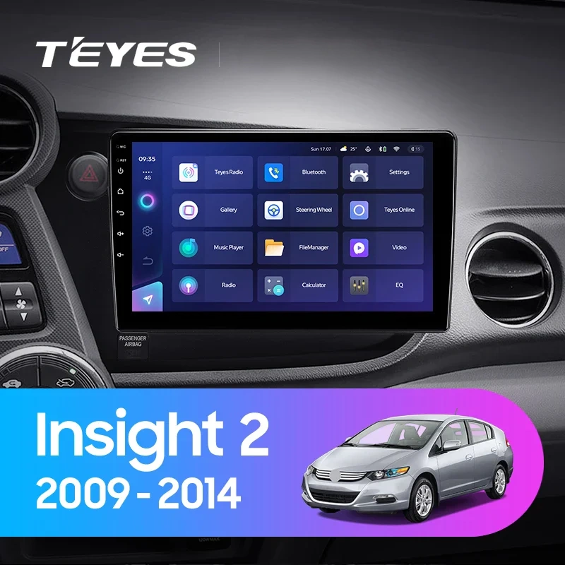 Navigatie Auto Teyes CC4 Honda Insight 2009-2014 6+128GB 9.5" QLED Octa-core 2.7Ghz, Android 4G Bluetooth 5.1 DSP [2]