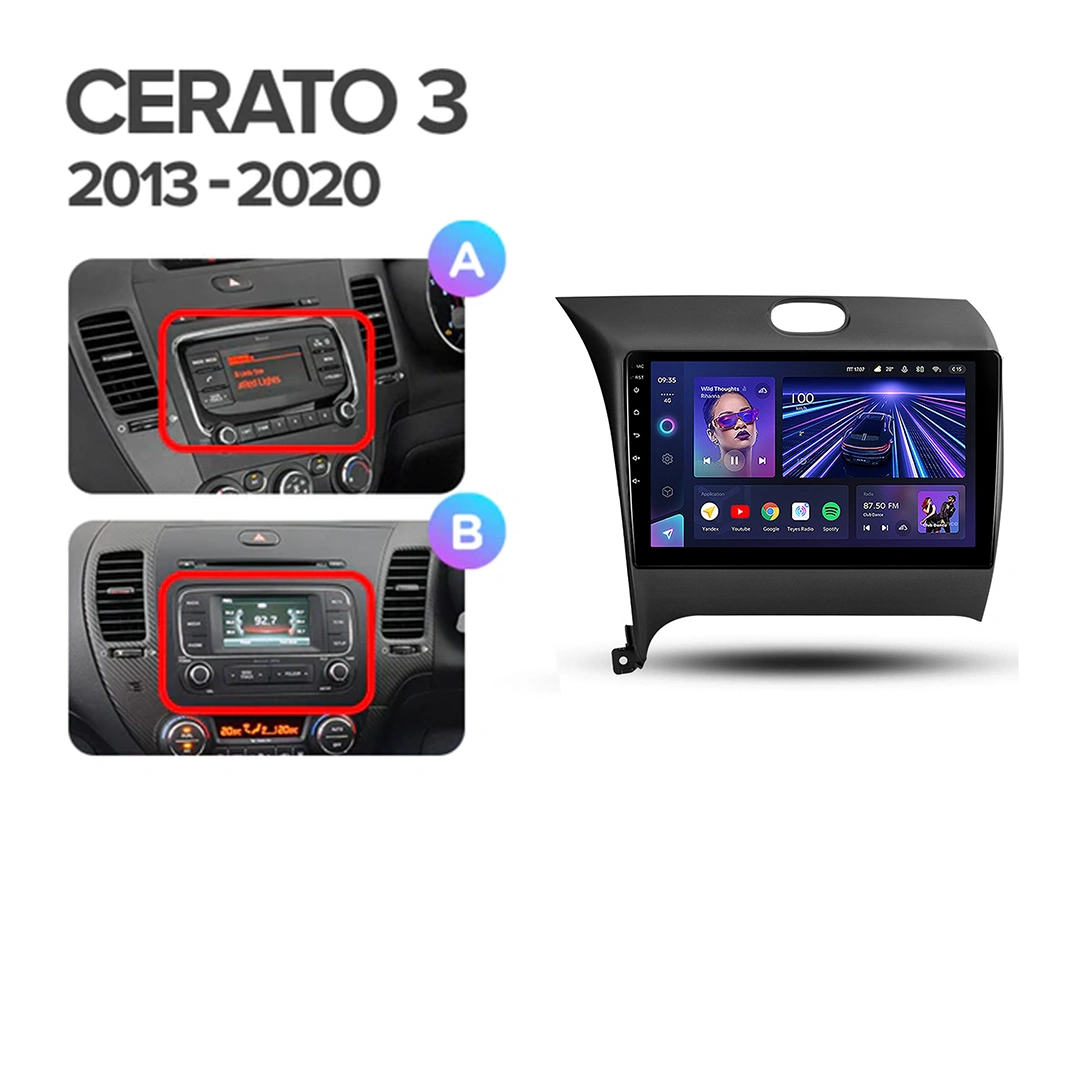 Navigatie Auto Teyes CC4 Kia Cerato 3 2012-2017 6+128GB 9.5" QLED Octa-core 2.7Ghz, Android 4G Bluetooth 5.1 DSP [3]