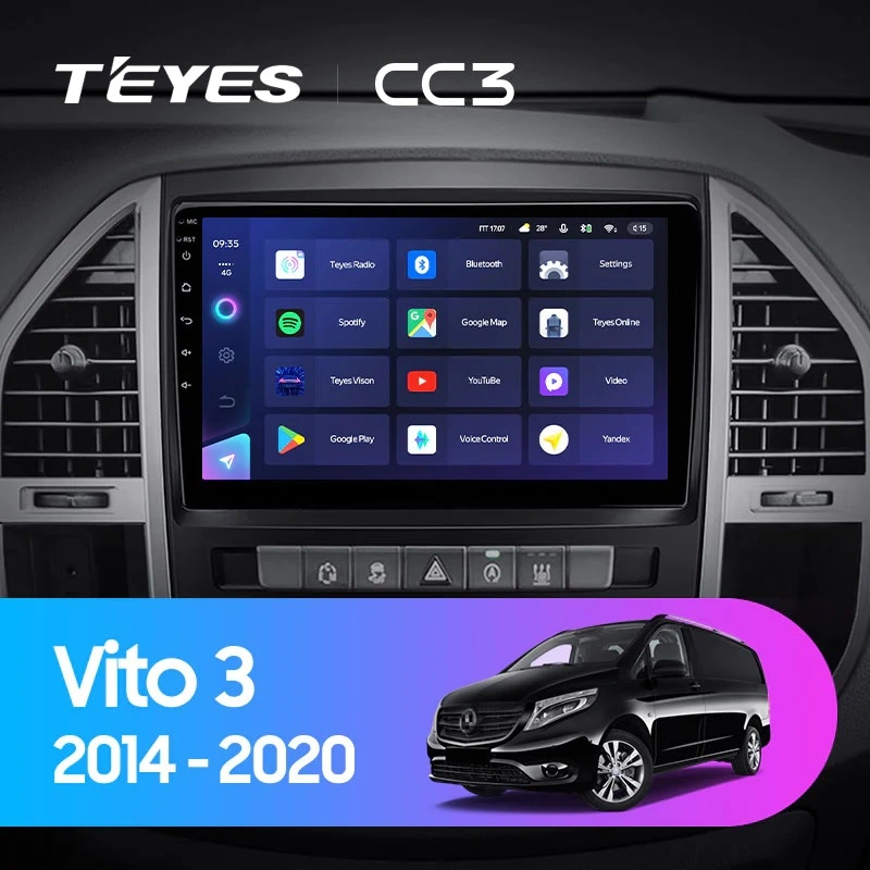 Navigatie Auto Teyes CC4 Mercedes-Benz Vito 3 2014-2023 6+64GB 10.36" QLED Octa-core 2.7Ghz, Android 4G Bluetooth 5.1 DSP [2]