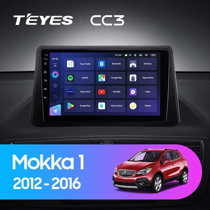 Navigatie Auto Teyes CC4 Opel Mokka 2012-2016 6+128GB 9.5" QLED Octa-core 2.7Ghz, Android 4G Bluetooth 5.1 DSP [2]