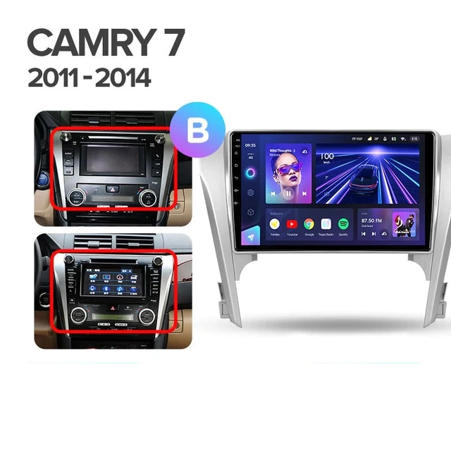 Navigatie Auto Teyes CC4 Toyota Camry 7 2011-2014 6+64GB 10.36" QLED Octa-core 2.7Ghz, Android 4G Bluetooth 5.1 DSP [4]