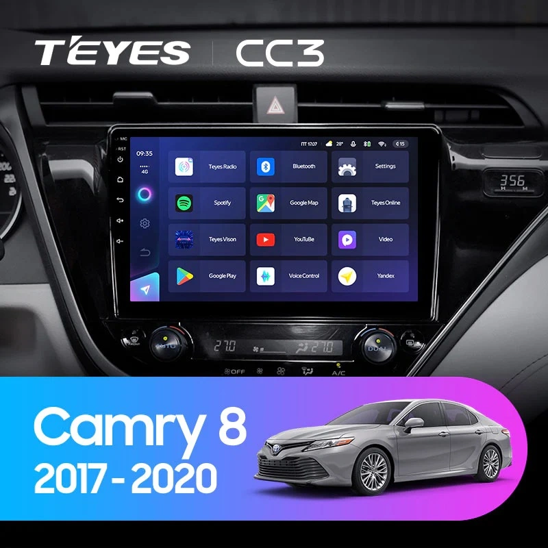 Navigatie Auto Teyes CC4 Toyota Camry 8 2017-2020 8+128GB 10.36" QLED Octa-core 2.7Ghz, Android 4G Bluetooth 5.1 DSP [2]