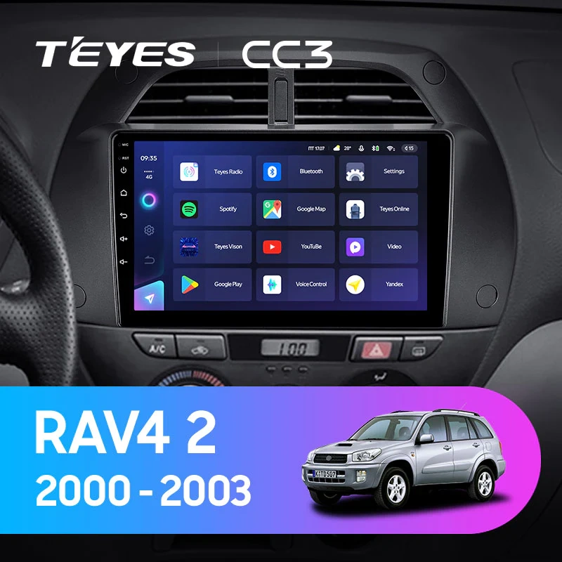 Navigatie Auto Teyes CC4 Toyota RAV4 2 XA20 2000-2003 6+64GB 9.5" QLED Octa-core 2.7Ghz, Android 4G Bluetooth 5.1 DSP [2]