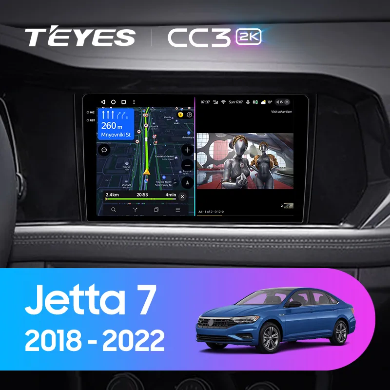 Navigatie Auto Teyes CC4 Volkswagen Jetta 7 2018-2022 6+128GB 9.5" QLED Octa-core 2.7Ghz, Android 4G Bluetooth 5.1 DSP [2]