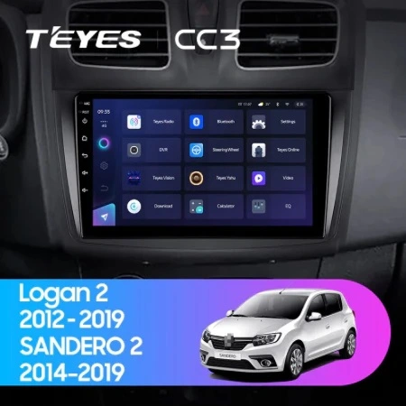 Navigatie Auto Teyes CC4L Dacia Sandero 2 2012-2016 6+64GB 9" QLED Qualcomm 2Ghz, Android 4G Bluetooth 5.1 DSP [2]