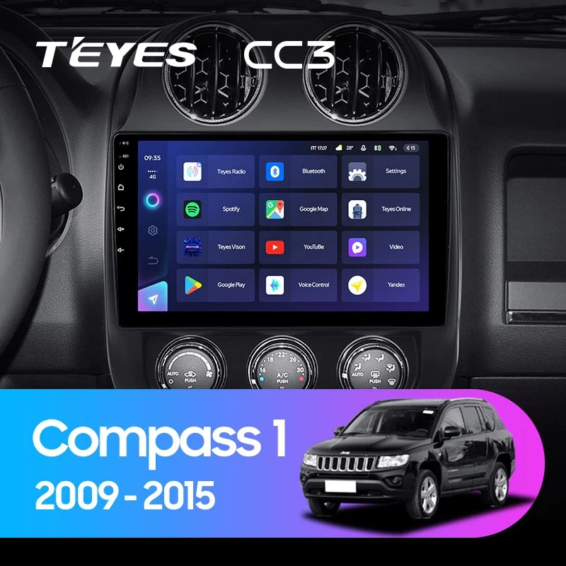 Navigatie Auto Teyes CC4L Jeep Patriot 2009-2015 6+64GB 10.2" QLED Qualcomm 2Ghz, Android 4G Bluetooth 5.1 DSP [2]