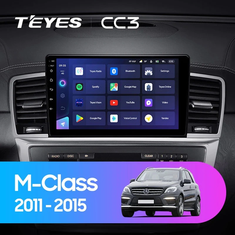 Navigatie Auto Teyes CC4L Mercedes-Benz ML W166 2011-2015 6+64GB 9" QLED Qualcomm 2Ghz, Android 4G Bluetooth 5.1 DSP [2]