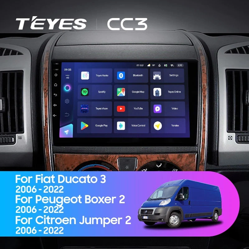 Navigatie Auto Teyes CC4L Peugeot Boxer 2 2006-2022 6+64GB 9" QLED Qualcomm 2Ghz, Android 4G Bluetooth 5.1 DSP [2]