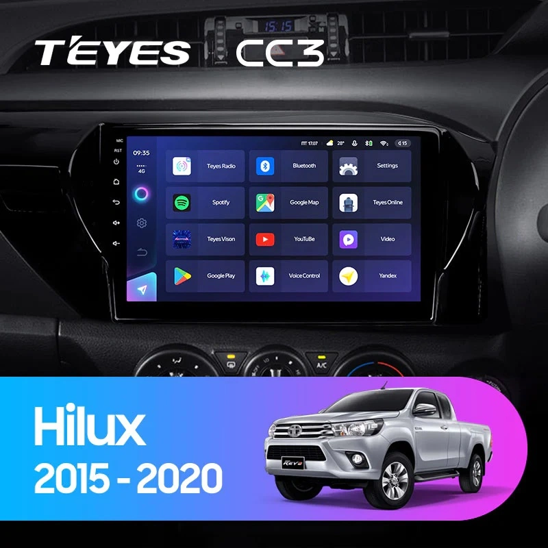 Navigatie Auto Teyes CC4L Toyota Hilux 2015-2020 6+64GB 10.2" QLED Qualcomm 2Ghz, Android 4G Bluetooth 5.1 DSP [2]
