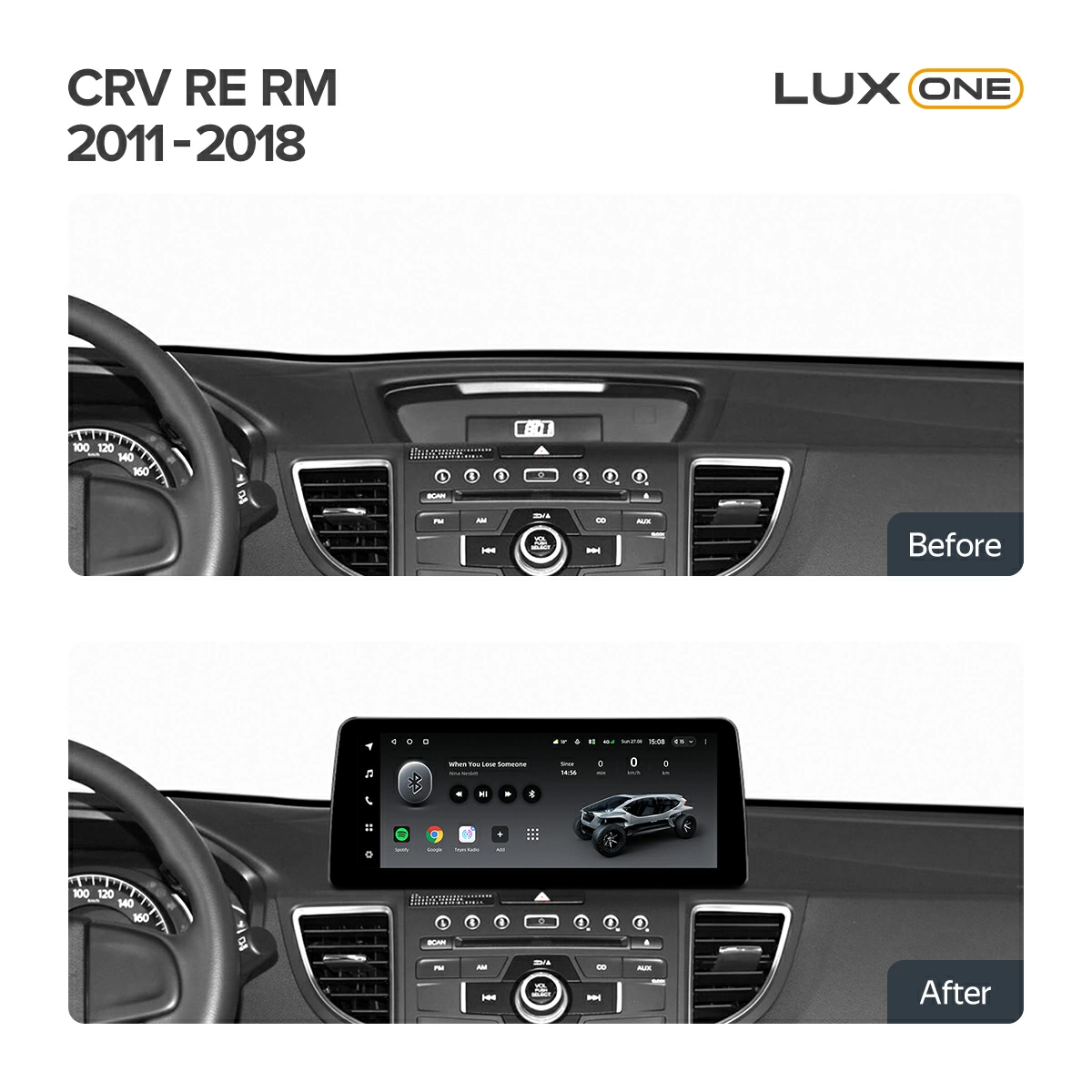 Navigatie Auto Teyes Lux One 360° Honda CR-V 4 2011-2016 6+128GB 12.3" IPS Octa-core 2Ghz, Android 4G Bluetooth 5.1 DSP [3]