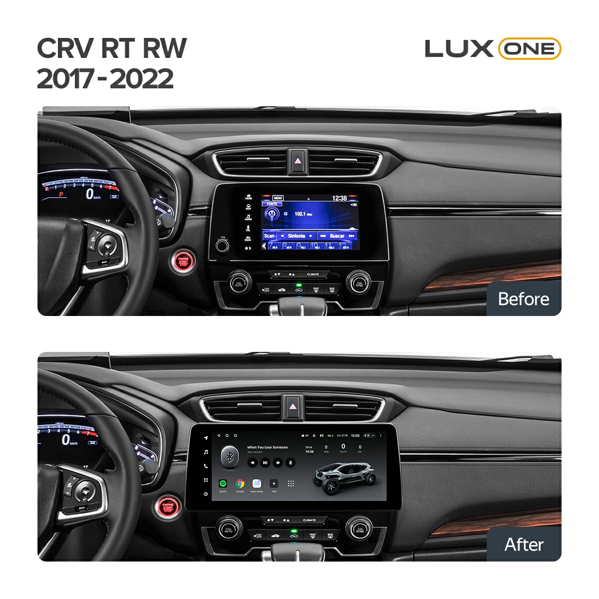 Navigatie Auto Teyes Lux One 360° Honda CR-V 5 2016-2022 6+128GB 12.3" IPS Octa-core 2Ghz, Android 4G Bluetooth 5.1 DSP [3]