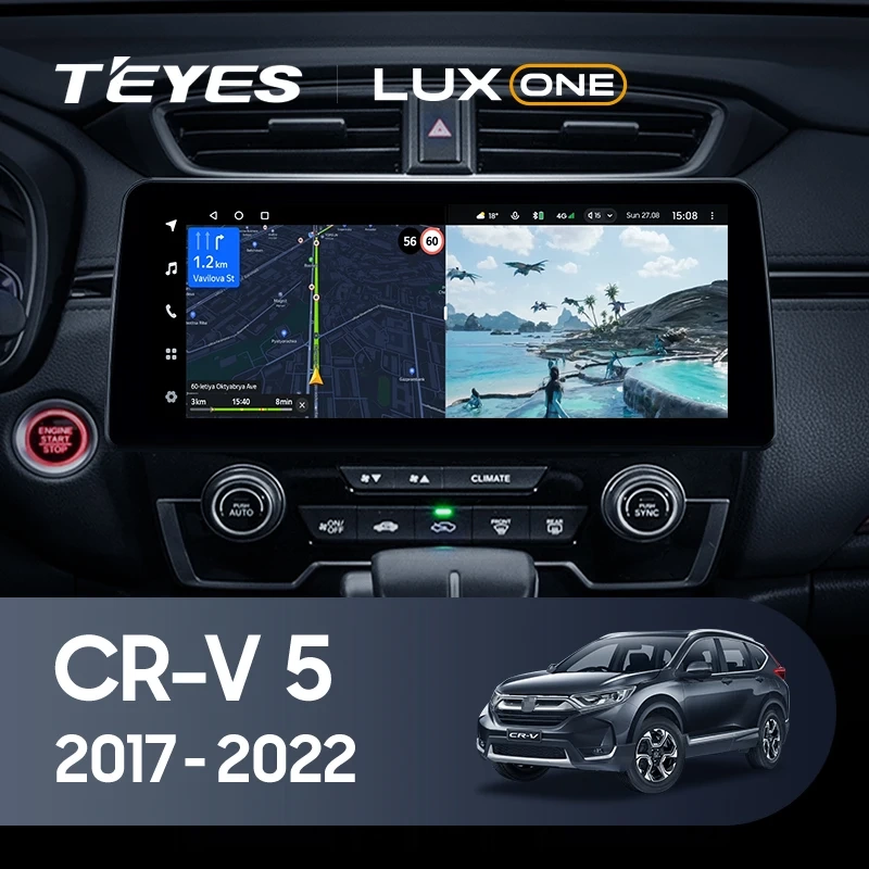 Navigatie Auto Teyes Lux One 360° Honda CR-V 5 2016-2022 6+128GB 12.3" IPS Octa-core 2Ghz, Android 4G Bluetooth 5.1 DSP [2]